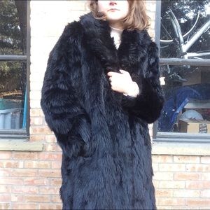 Sassy black faux fur coat
